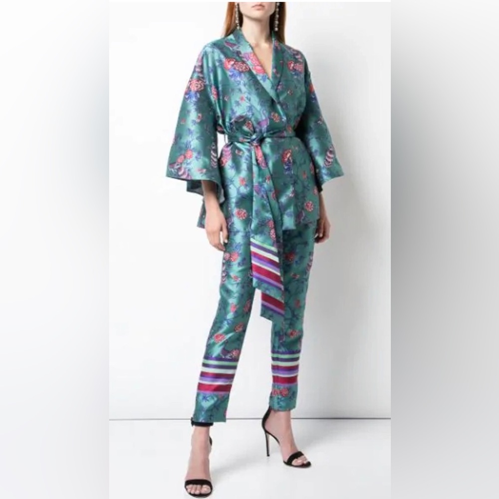 Sachin and Babi jacquard jacket and cropped pants